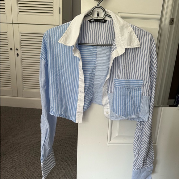 Zara cropped button up size M - Picture 1 of 2
